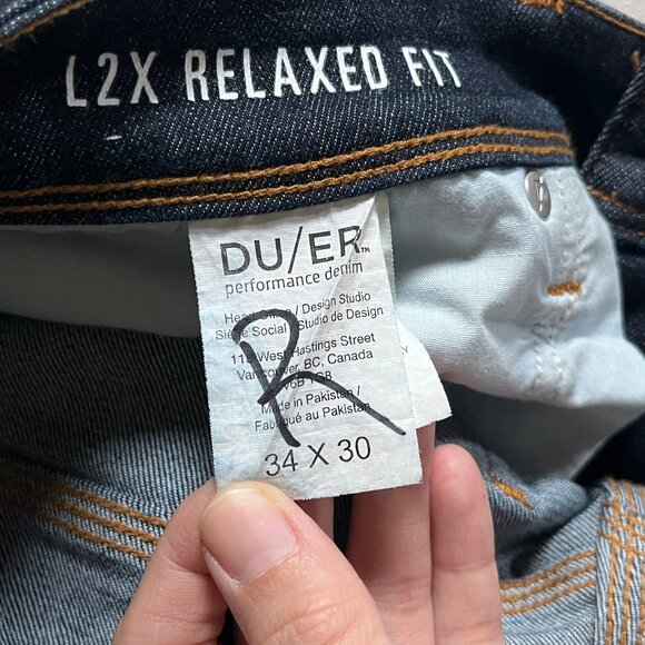 DU/ER Duer L2X Performance Relaxed Fit Jeans - Men's Size 34*30 - Blue - Picture 6 of 7